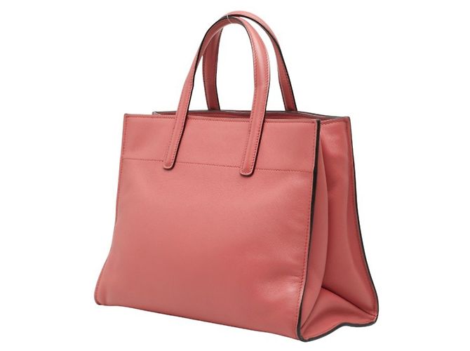 Borsa Prada Triangle Logo Plate in pelle Saffiano rosa - Ansicht 2