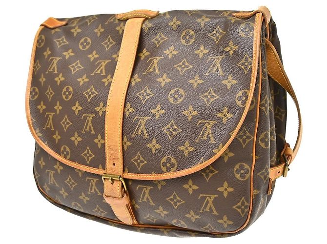 Louis Vuitton Saumur Monogram Canvas 35 Marrone - vista 2