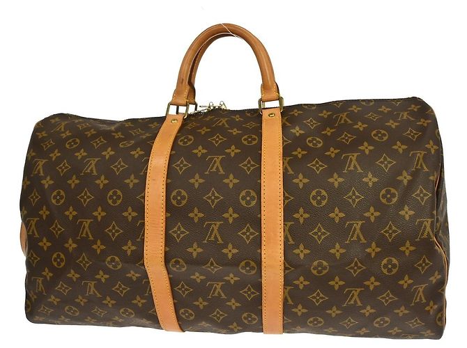 Louis Vuitton Keepall Bandouliere Monogram Canvas 55 Marrone - vista 2