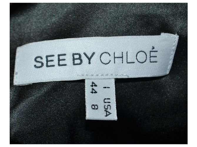 See by Chloé schwarzes Seidenkleid - Ansicht 4