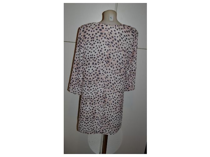 Autre Marque Blugirl Folies Abito a Pois Rosa e Nero - vista 3