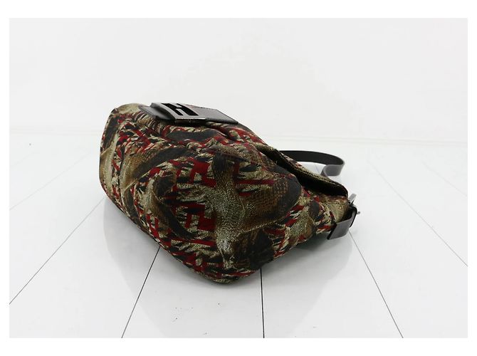 Fendi Mamma Baguette Tasche Canvas Motiv Bird medium Mehrfarben - Ansicht 6
