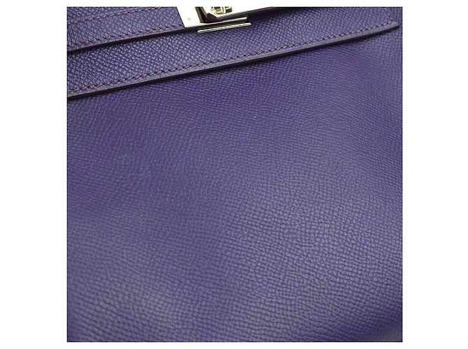 Hermès Hermes Kelly Purple Epsom con Hardware Palladium 25 Porpora - vista 4