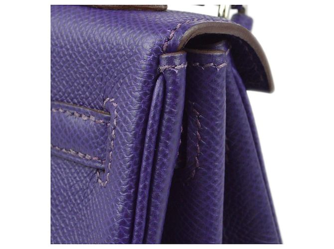Hermès Hermes Kelly Purple Epsom con Hardware Palladium 25 Porpora - vista 5