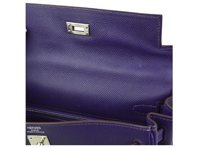 Hermès Hermes Kelly Purple Epsom con Hardware Palladium 25 Porpora - vista 7