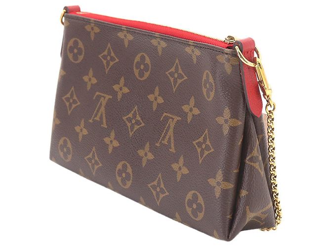 Clutch Louis Vuitton Monogram Pallas con catena e tracolla Fuschia Monogramma - vista 4