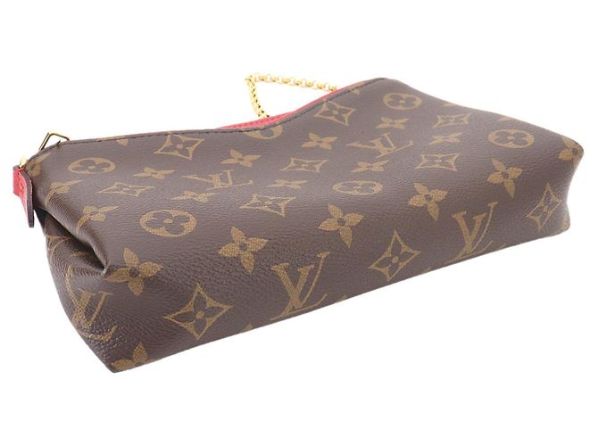 Clutch Louis Vuitton Monogram Pallas con catena e tracolla Fuschia Monogramma - vista 5