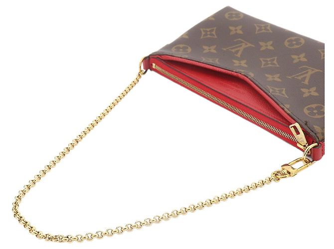 Clutch Louis Vuitton Monogram Pallas con catena e tracolla Fuschia Monogramma - vista 6