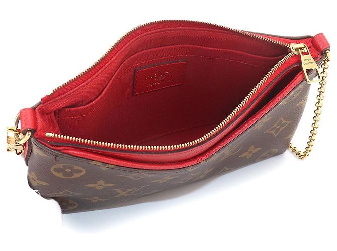 Clutch Louis Vuitton Monogram Pallas con catena e tracolla Fuschia Monogramma - vista 7