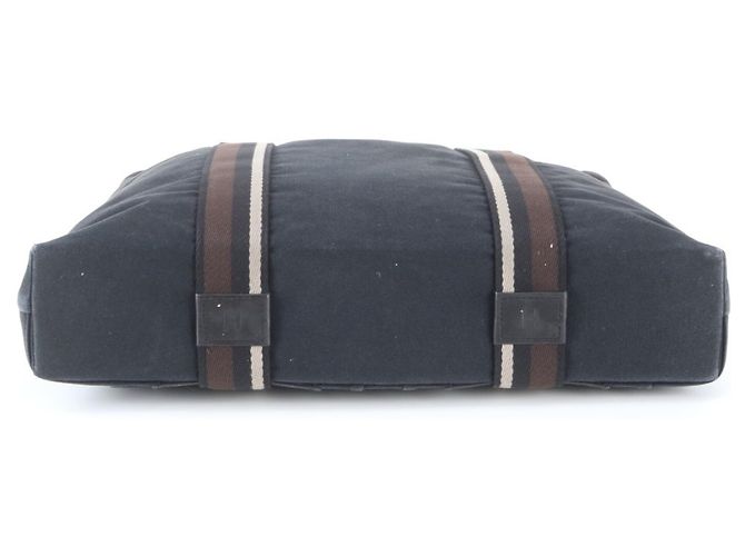 Hermès Borsa Tote Hermes Troca Horizontal MM in pelle e tela Nero - vista 6
