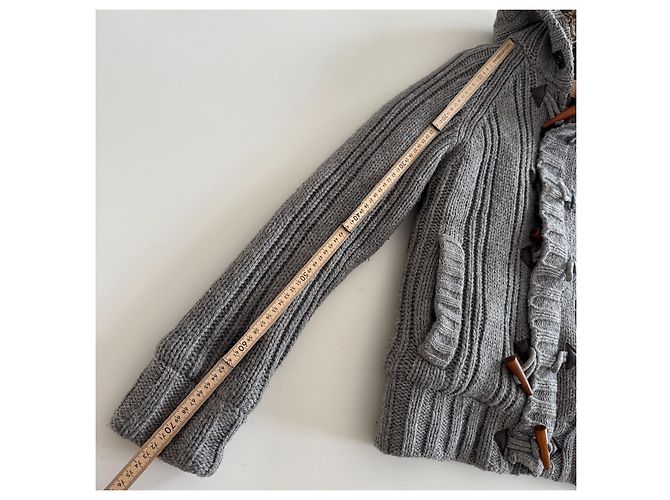 Autre Marque Schott NYC Grey Knit Duffle Coat - view 10