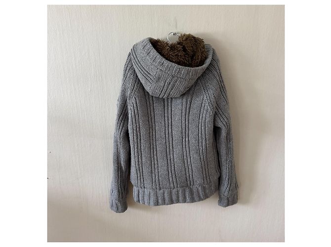 Autre Marque Schott NYC Grey Knit Duffle Coat - view 2