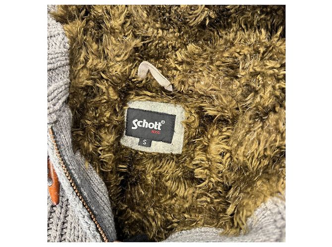 Autre Marque Schott NYC Grey Knit Duffle Coat - view 4