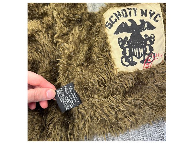 Autre Marque Schott NYC Grey Knit Duffle Coat - view 8