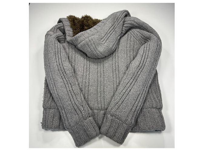 Autre Marque Schott NYC Grey Knit Duffle Coat - view 9