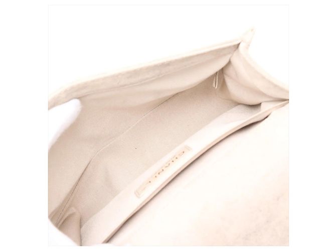 Chanel Boy Flap Trapuntato Camoscio Invecchiato new Medium Beige - vista 7