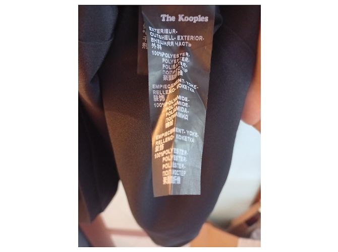 The Kooples Kurzes Schwarzes Spitzenkleid mit Polka Dot Tüll - Ansicht 4