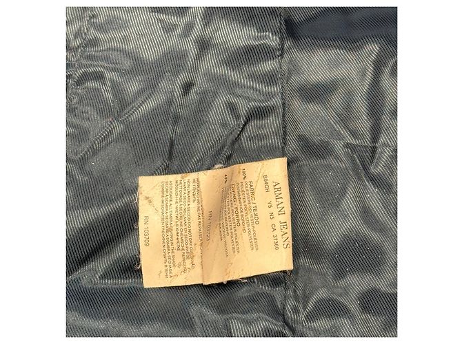 Armani Jeans Blaue Steppjacke mit Gürtel - Ansicht 9