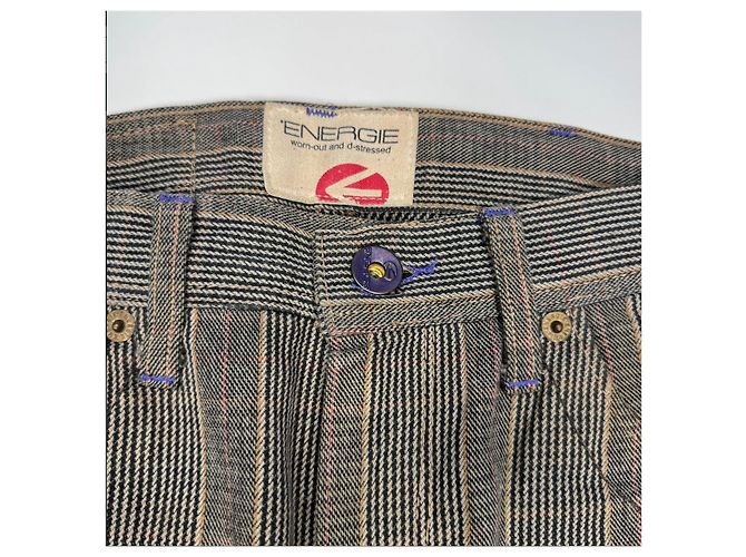 Autre Marque Jeans a righe Energie uomo Marrone Nero Grigio - vista 12