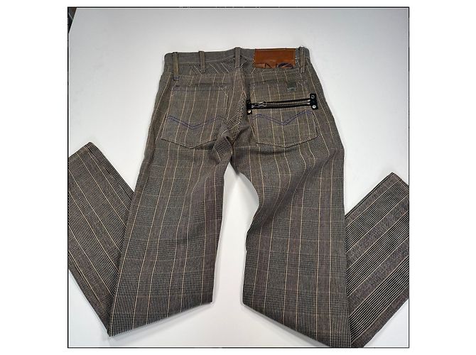 Autre Marque Jeans a righe Energie uomo Marrone Nero Grigio - vista 2