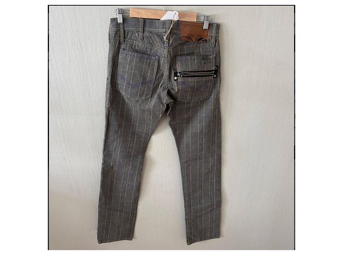 Autre Marque Jeans a righe Energie uomo Marrone Nero Grigio - vista 3