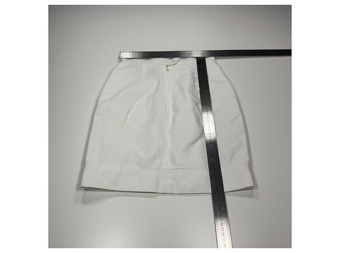 Moschino Cheap and Chic Falda Evasé Blanca Texturizada Blanco - vista 3