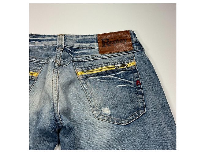 Autre Marque Replay Vaqueros Slim Straight Denim Azul Mujer - vista 10