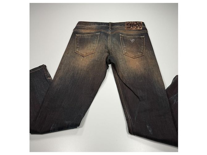 Guess Beverly Vaqueros Skinny - Marrón Oscuro Castaño - vista 12