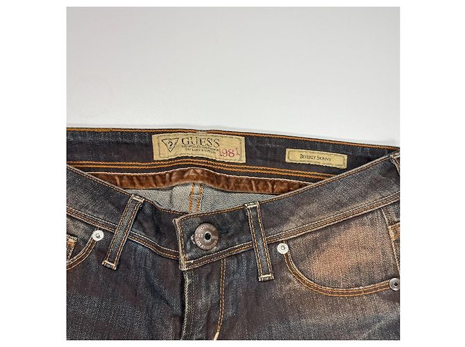 Guess Beverly Vaqueros Skinny - Marrón Oscuro Castaño - vista 4
