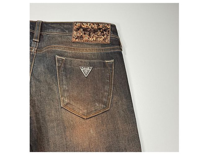 Guess Beverly Skinny Jeans - Marrón Oscuro Castaño - vista 5