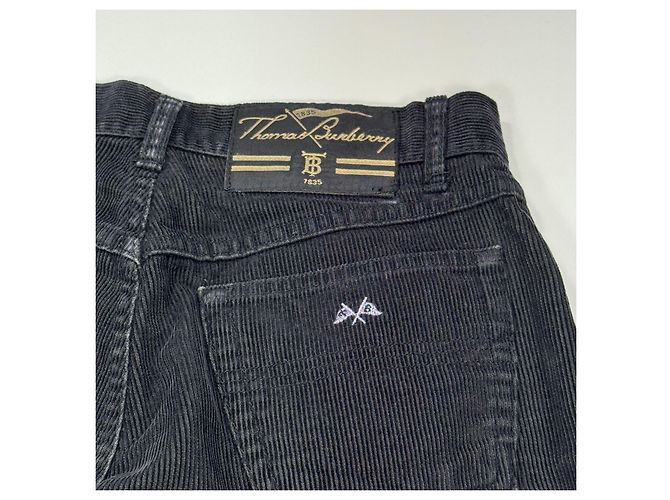 Vaqueros de pana negros Thomas Burberry - vista 11
