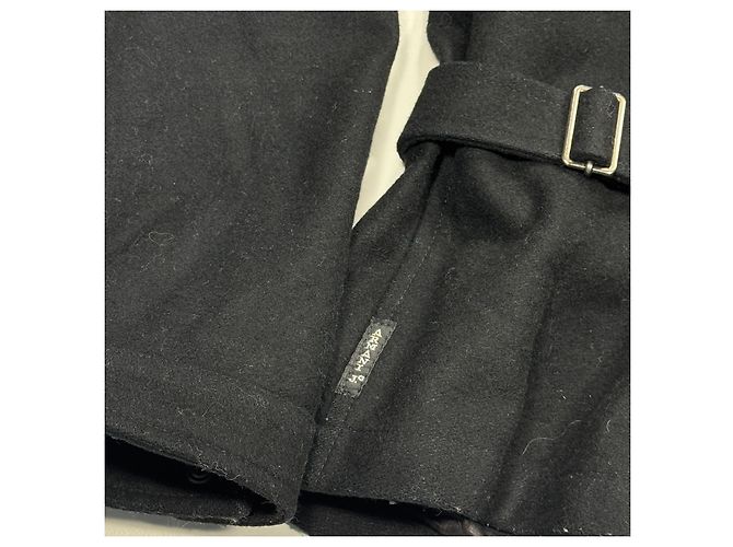 Armani Jeans Black Wool Blend Bomber Jacket - view 8