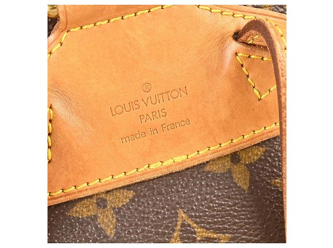 Louis Vuitton Vintage Montsouris Monogram Canvas MM Marron - vue 4