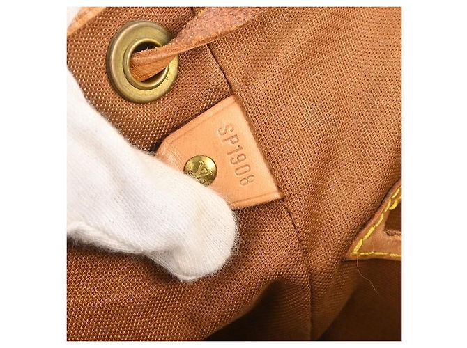 Louis Vuitton Vintage Montsouris Monogram Canvas MM Marron - vue 5