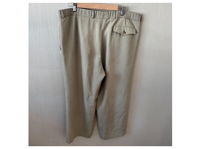 Burberry Leisure Pantaloni Beige con Piega - vista 2