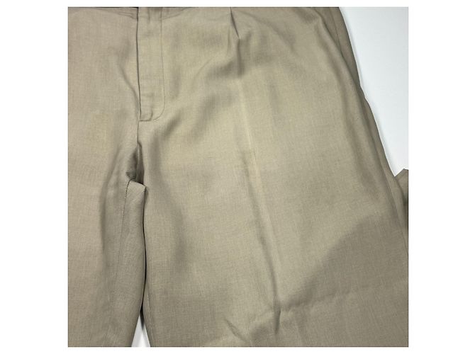 Burberry Leisure Pantaloni Beige con Piega - vista 4