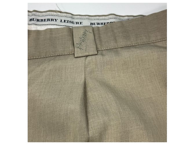 Burberry Leisure Pantaloni Beige con Piega - vista 5