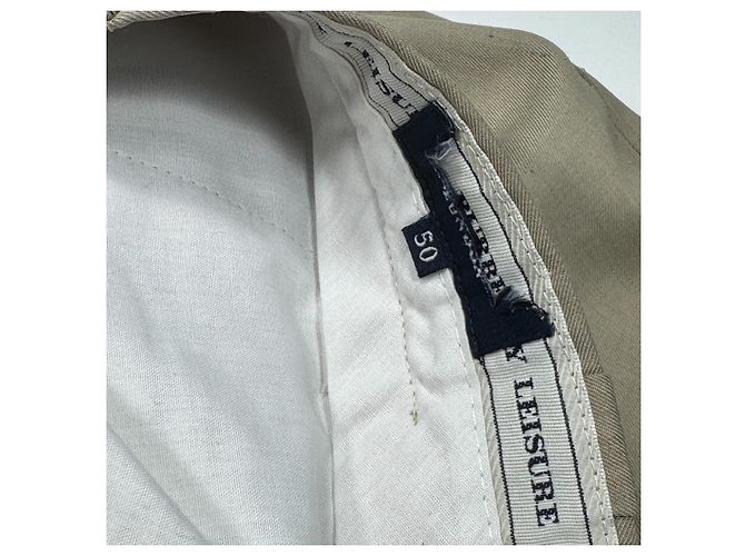 Burberry Leisure Pantaloni Beige con Piega - vista 6