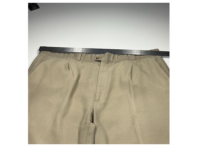 Burberry Leisure Pantaloni Beige con Piega - vista 7