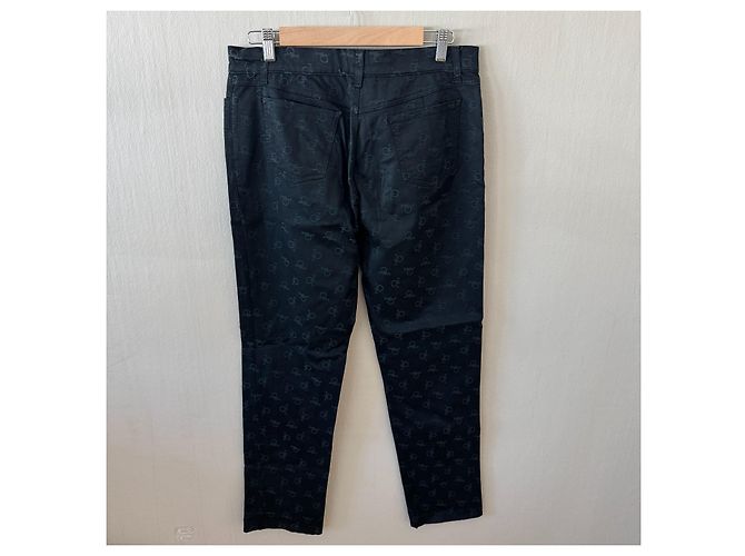 RoccoBarocco Pantalones Monograma Negro - vista 2