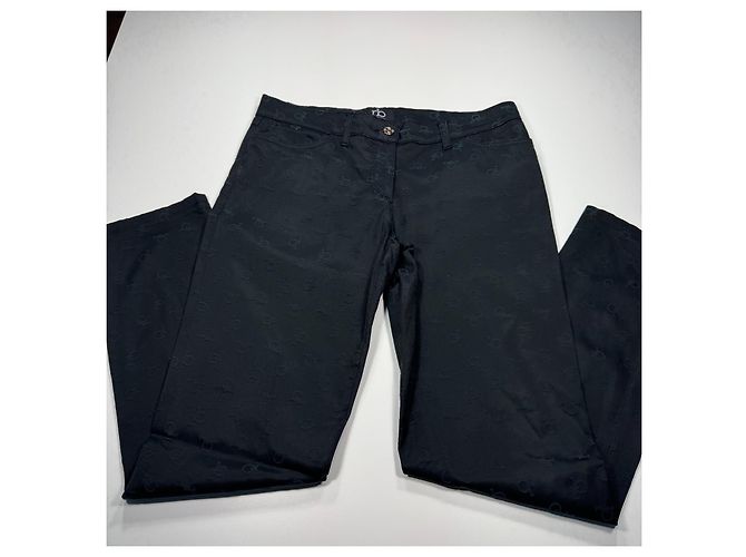 RoccoBarocco Pantalones Monograma Negro - vista 3