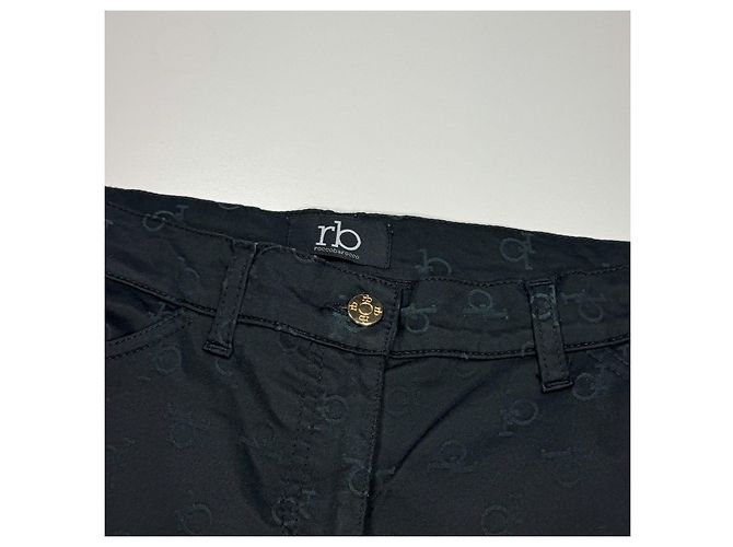 RoccoBarocco Pantalones Monograma Negro - vista 4