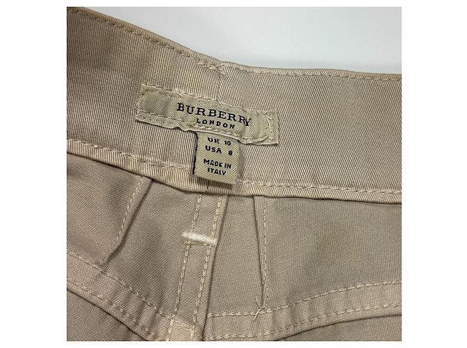 Pantalones Burberry Beige de mezcla de algodón con Nova Check - vista 5