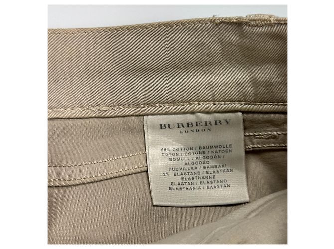 Pantalones Burberry Beige de mezcla de algodón con Nova Check - vista 6
