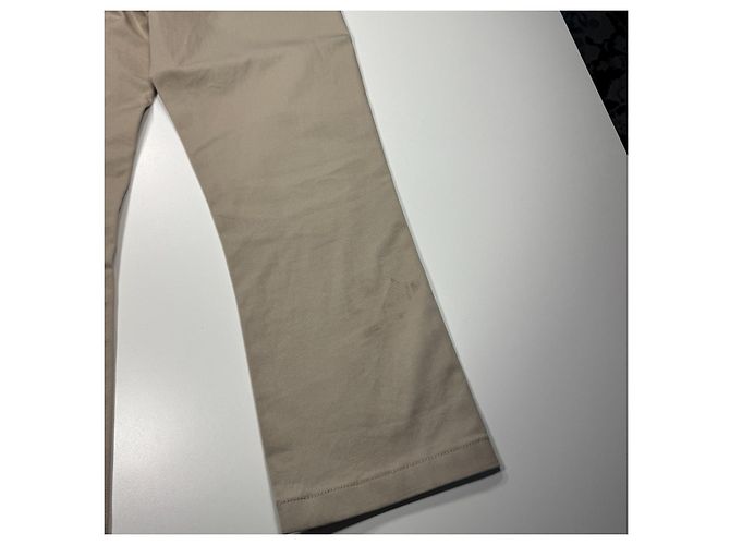 Pantalones Burberry Beige de mezcla de algodón con Nova Check - vista 9