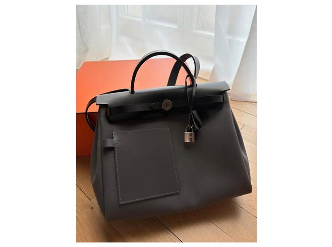 Hermès Herbag Zip 31 Cargo Pocket Edizione Limitata Nero Grigio - vista 2