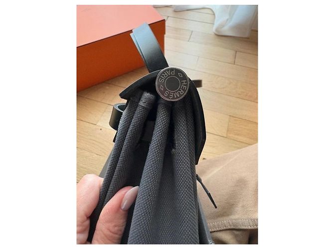 Hermès Herbag Zip 31 Cargo Pocket Edizione Limitata Nero Grigio - vista 5