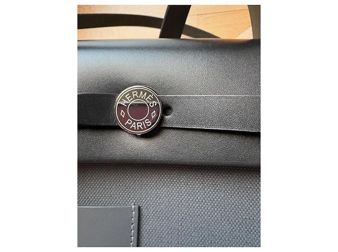 Hermès Herbag Zip 31 Cargo Pocket Edizione Limitata Nero Grigio - vista 6
