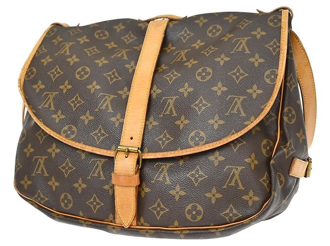 Louis Vuitton Saumur Monogram Canvas 35 Marrone - vista 2