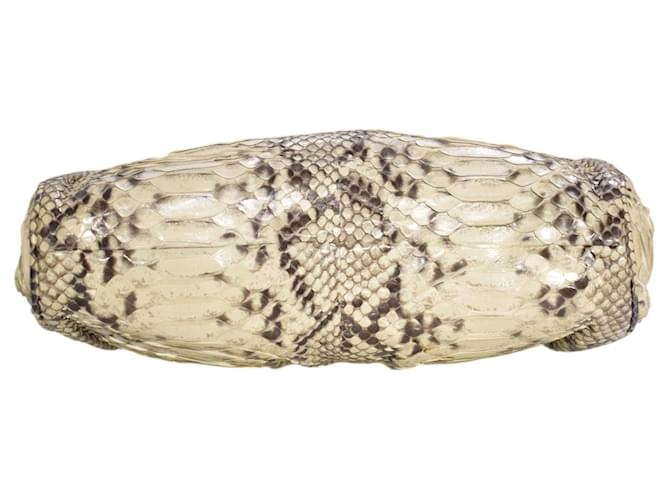 Rodo Hard Case Clutch aus Pythonleder in Creme Beige Python drucken - Ansicht 9